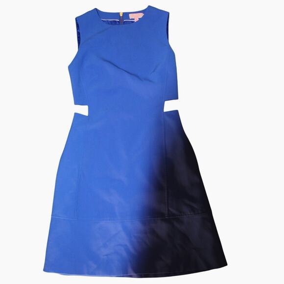 Ted Baker London Blue Panache Sleeveless Cut Out Fit & Flare Dress Women size 1 - Picture 5 of 8